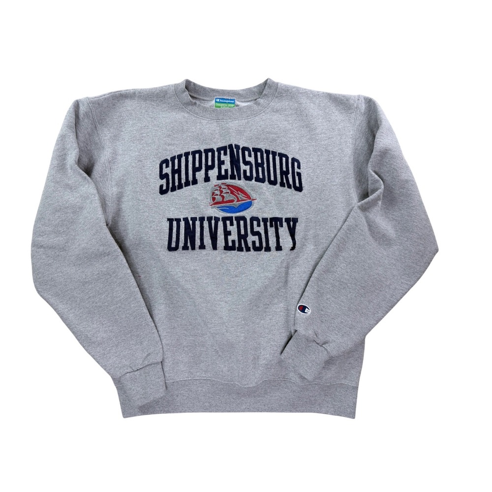 Champion Sweatshirt Mens Medium Gray Excellent Shippensburg University Pullover